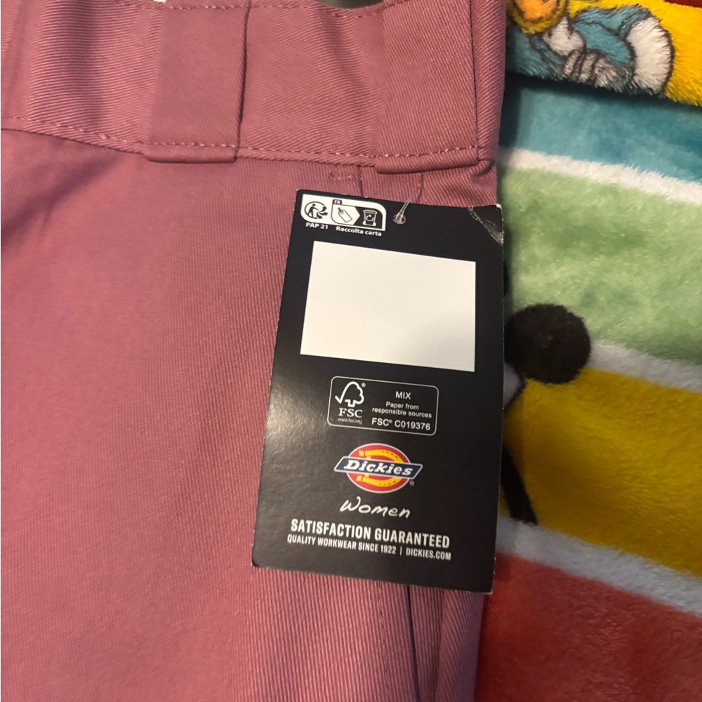 Dickies Straight Leg Work Pants Mauve Pink - Picture 2 of 8